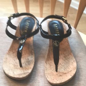 Ralph Lauren black wedge